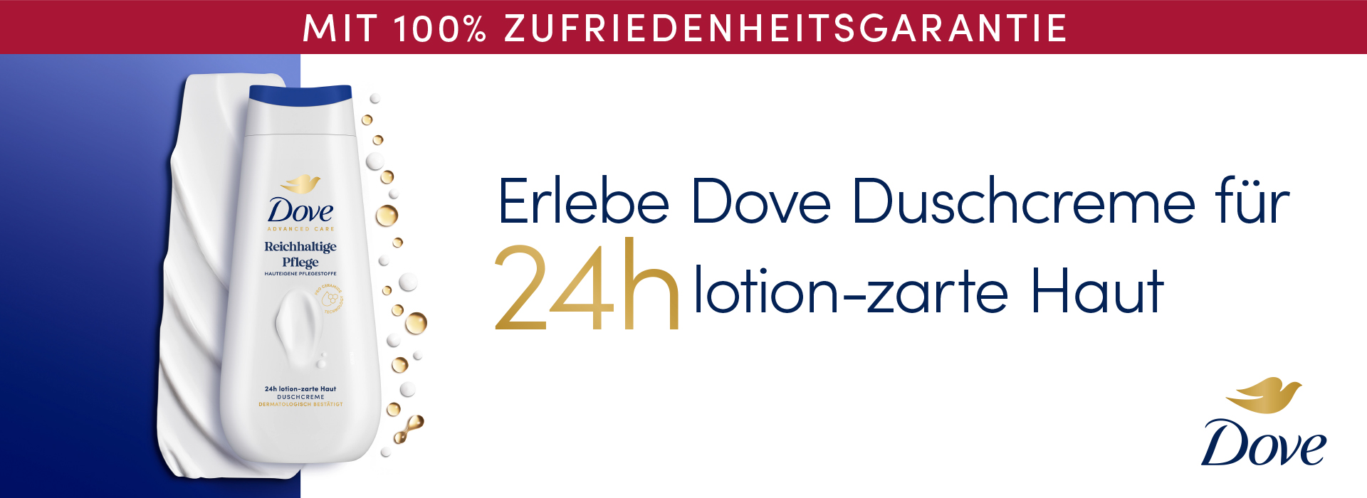 Dove Advanced Care Duschcreme [gratis testen, Geld zurück!] (Nur dm, Rossmann, Budni und Müller, Zufriedenheitsgarantie)