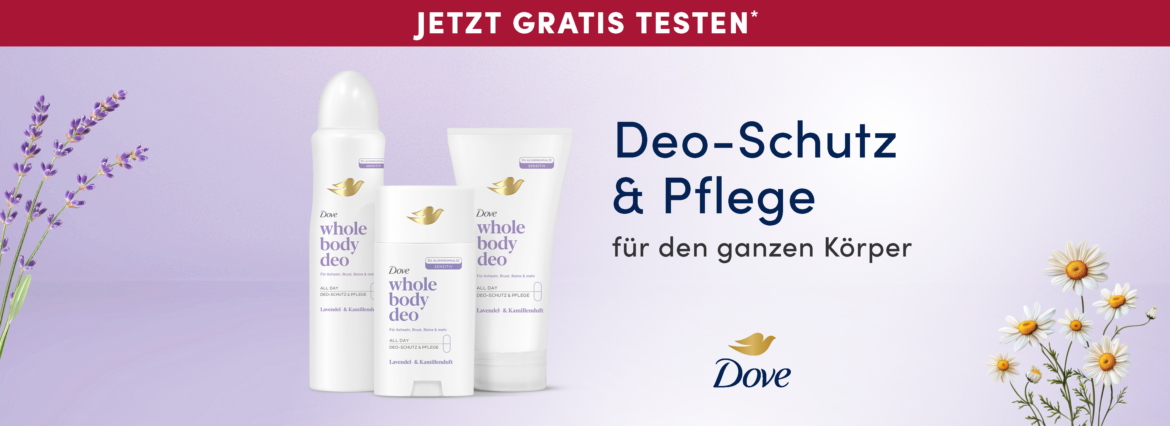 Dove Whole Body Deo - GRATIS TESTEN
